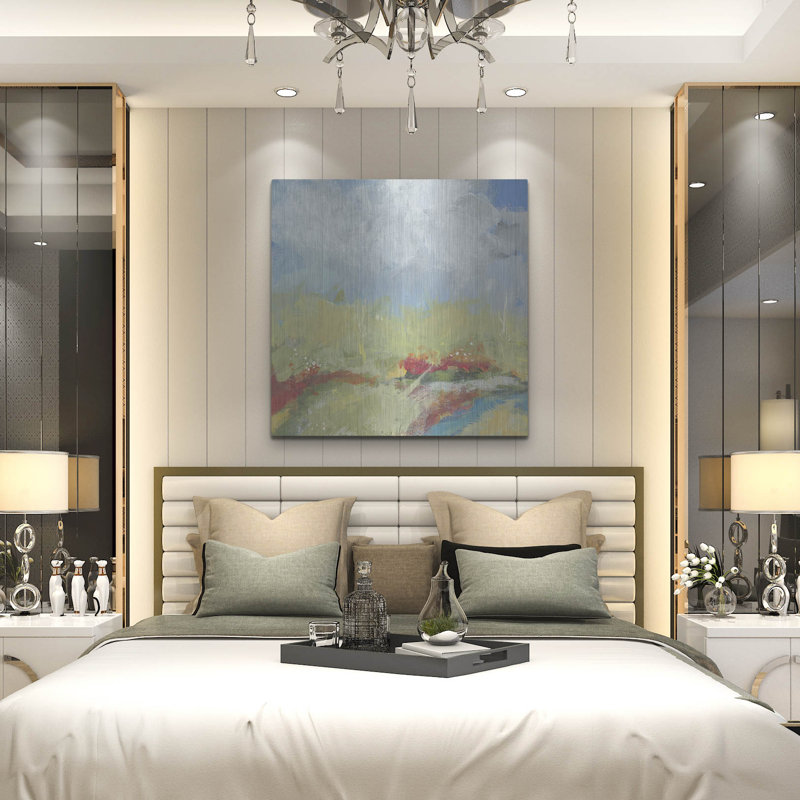 Art mural en métal Lark Manor ™ «Terra Verde» par Jan Weiss, H 36 po x l 36 po