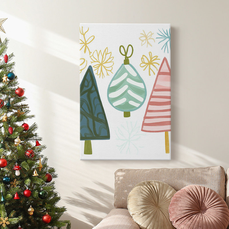 Art des Fêtes de Noël - Toile tendue avec châssis CCLXIV, H 12 po x l 8 po