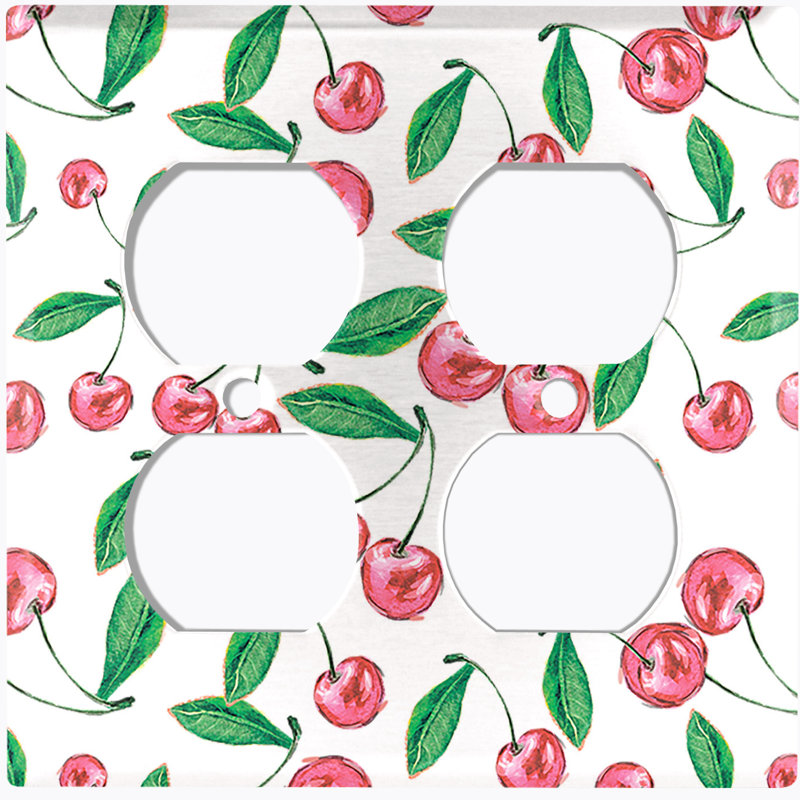Patterned 2 - Gang Duplex Outlet Standard Wall Plate