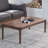 Nut-brown Solid Wood Rectangular Coffee Table