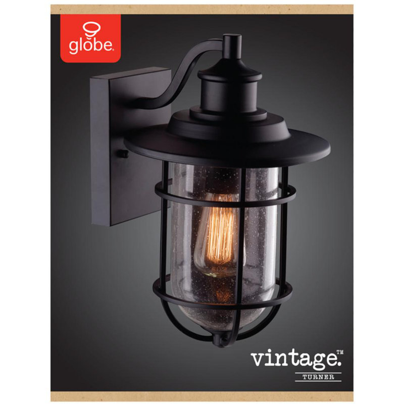 Black Dimmable Direct Wired Electric Wall Sconce