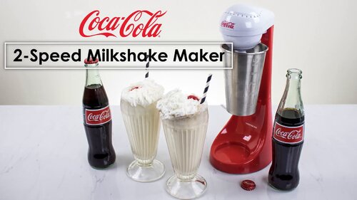 Nostalgia Electrics Coca-Cola Limited Edition 2-Speed Milkshake Maker,  Red/White