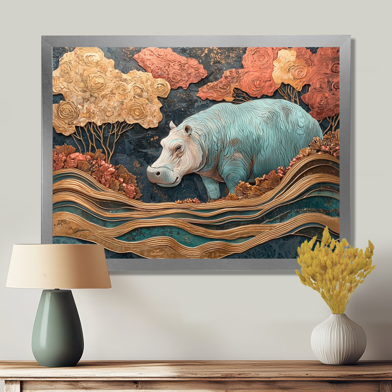 Gutirrez - Animals Wall Art, Impression d'un seul cadre photo, Argent, H 34 po x l 44 po