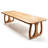 Burlywood Rectangular Solid Wood Dining Table-217827182