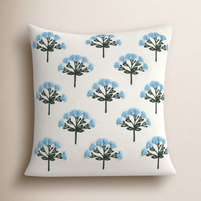 Besima 100% Cotton Throw Square Pillow Cover & Insert