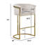 Tabouret de comptoir 24 po Maheer en velours et base chromée (chaise simple)-272955384-393398478-483799090