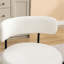 Chaises de salle à manger modernes (de 2), blanc - Siège élégant avec 2 pieds en tissu de style contemporain thermolaqués-104052445