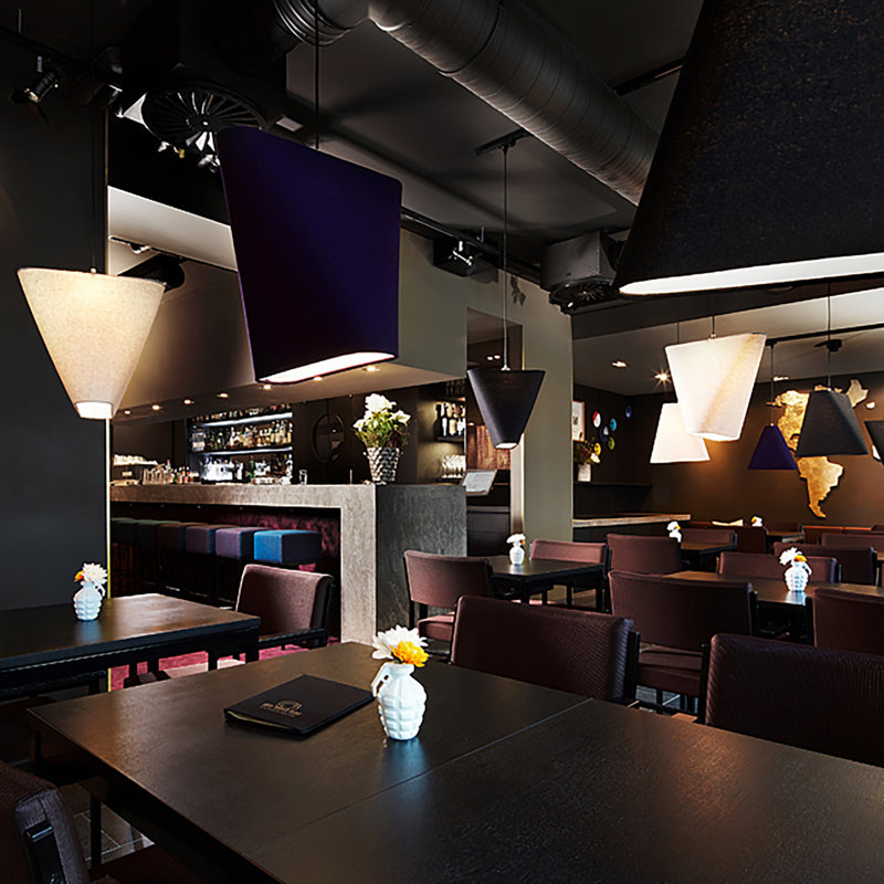 Abat-jour fantaisie en lin MNM, Anthracite, H 23,6 po x l 13 po