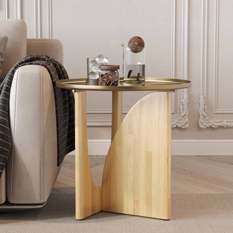 Table de bout ronde en bois, Bois