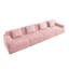 Velours côtelé rose modulaire 4 avec coussins décoratifs, conception désossée, siège profond, confortable et spacieux pour la sieste