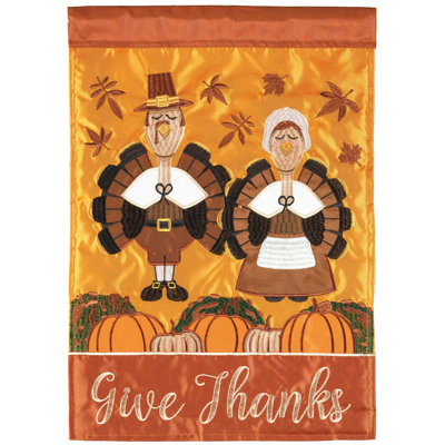 Davaelyn Double Sided 18'' H x 13'' W Polyester Thanksgiving Garden Flag
