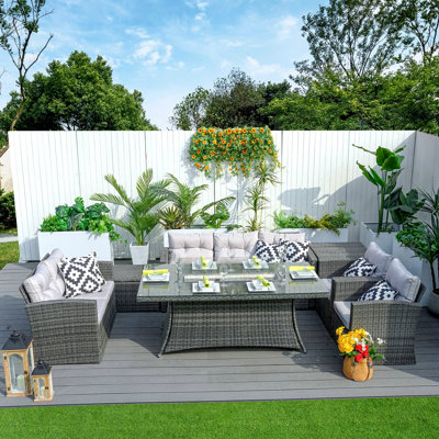 Aerolyn 6 - Person Patio Conversation Set with Cushions