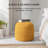 Sfera 17" Mustard Upholstered Pouf Ottoman-755483266