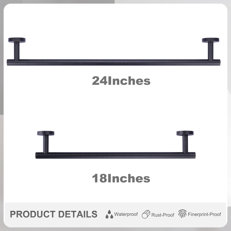 6 - Piece Bathroom Hardware Set, Rustic Black
