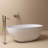 59" x 31" Freestanding Soaking Solid Surface Bathtub Bathroom soaking tub -100255175