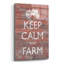 Art mural en verre épique «Keep Calm & Farm 2» par Alonzo Saunders, 16 po x 24 po-1004328196