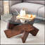 Table basse ronde en verre, table basse unique de 33,4 po