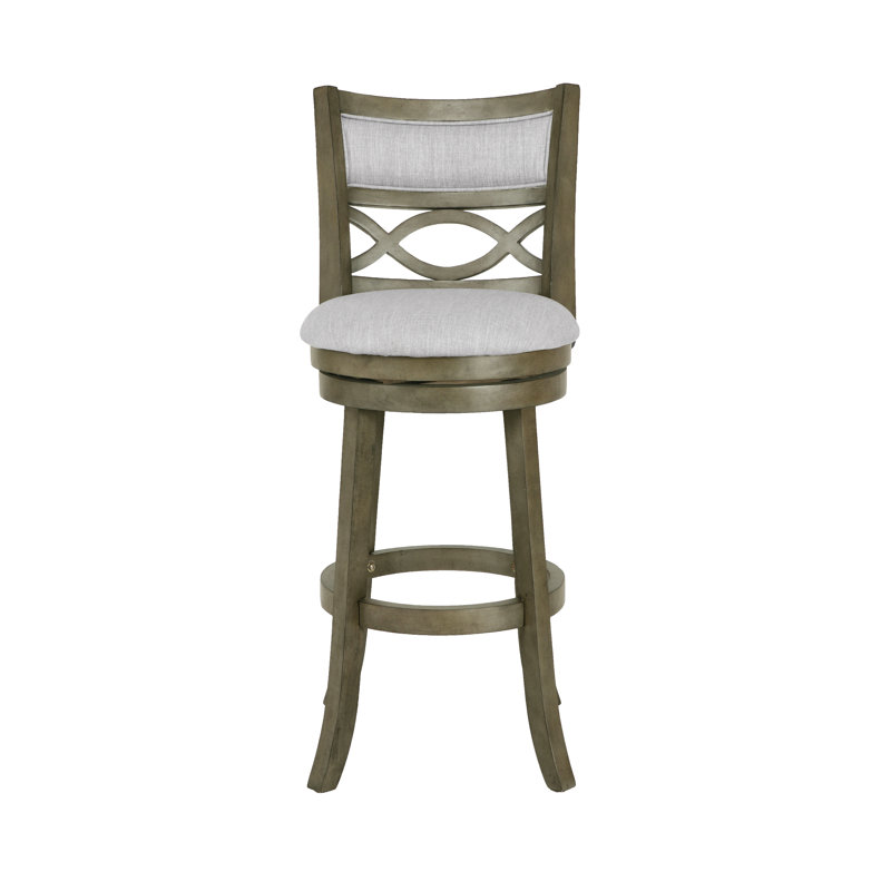 Tabouret de bar pivotant 29 po Kopasz, Gris antique, Gris clair