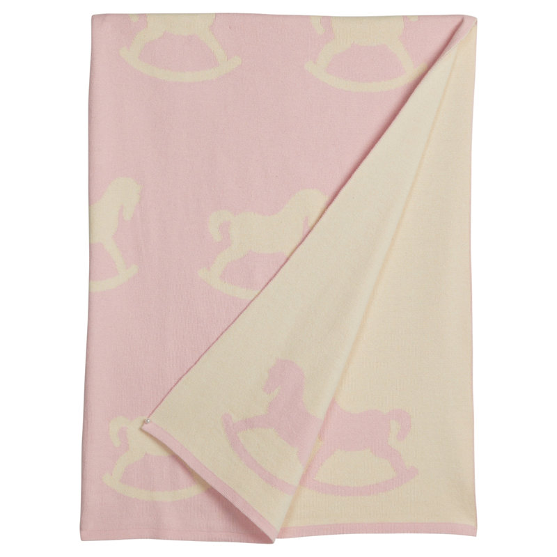 Couverture de chambre de bébé rose à bascule