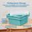 ECR4Kids Stackable Square Bins with Non-Snap Lids, Multipurpose Organization, 2-Pack-100032956