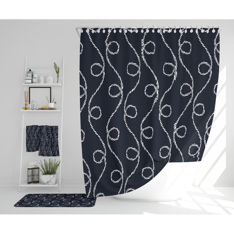 Nazmican Polyester Shower Curtain Set