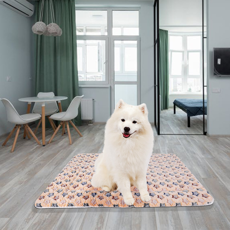 Canella Geometric Fleece Pet Bed, Extra Large (39.37" W x 31.5" D x 1" H)