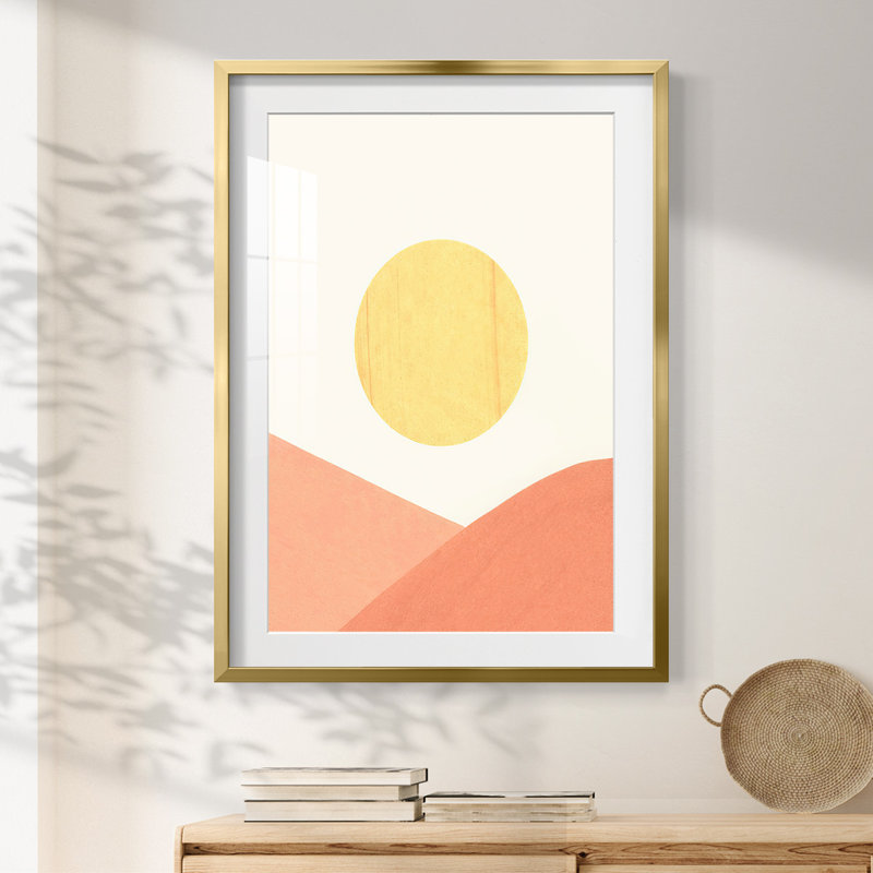 Simple Boho Sun II -Framed Print