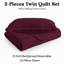 Ensemble de couvre-lit en microfibre embossée 3 pièces avec taies d'oreiller assorties-113737672-113737682