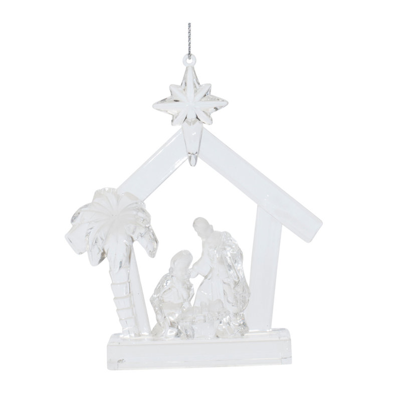 Décoration de Noël en acrylique transparent (ensemble de 4)