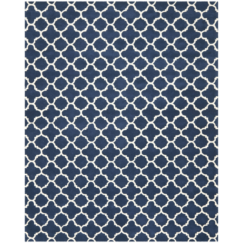 Teresita Hand Tufted Wool Geometric Rug, Rectangle 10' x 14'