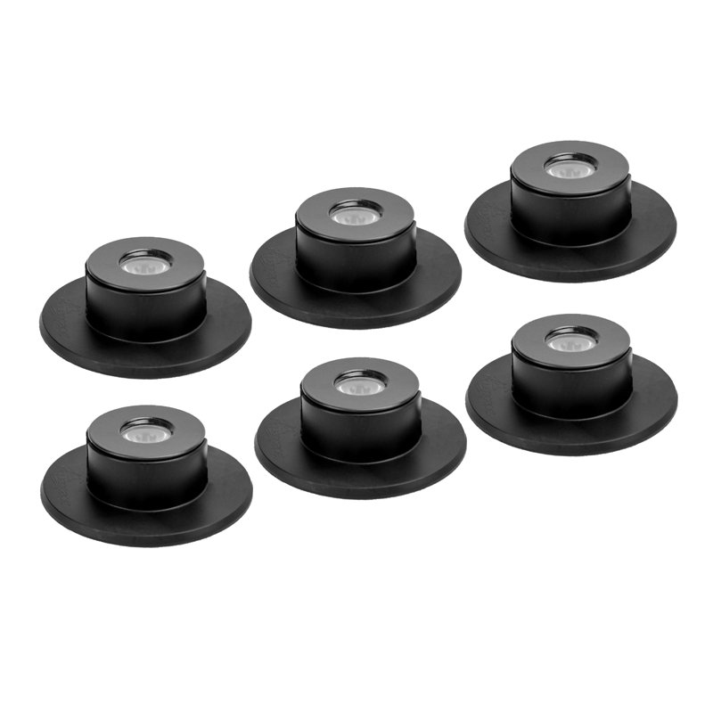1-Watt Black LED Waterfall and Landscape Accent Lights, 6-Pack