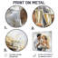Couple, mariage, champagne, toast - Célébrer la motivation, impression sur métal moderne-1050185419