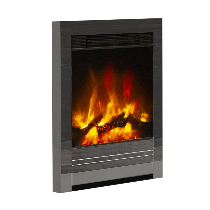 Beam 16" Inset Electric Fire, Black Nickel
