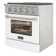 Pro-Style 30 in. 4.2 cu. ft. 4-Burner Freestanding Gas Range with Convection Oven