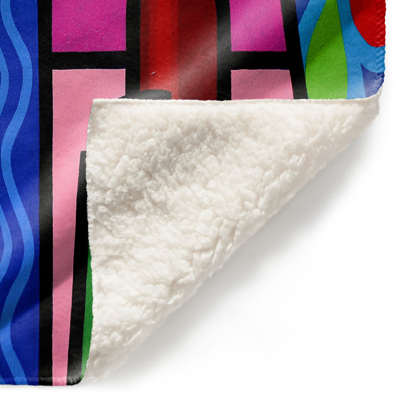 Couverture sherpa doux à rideaux, l 68 po x L 80 po