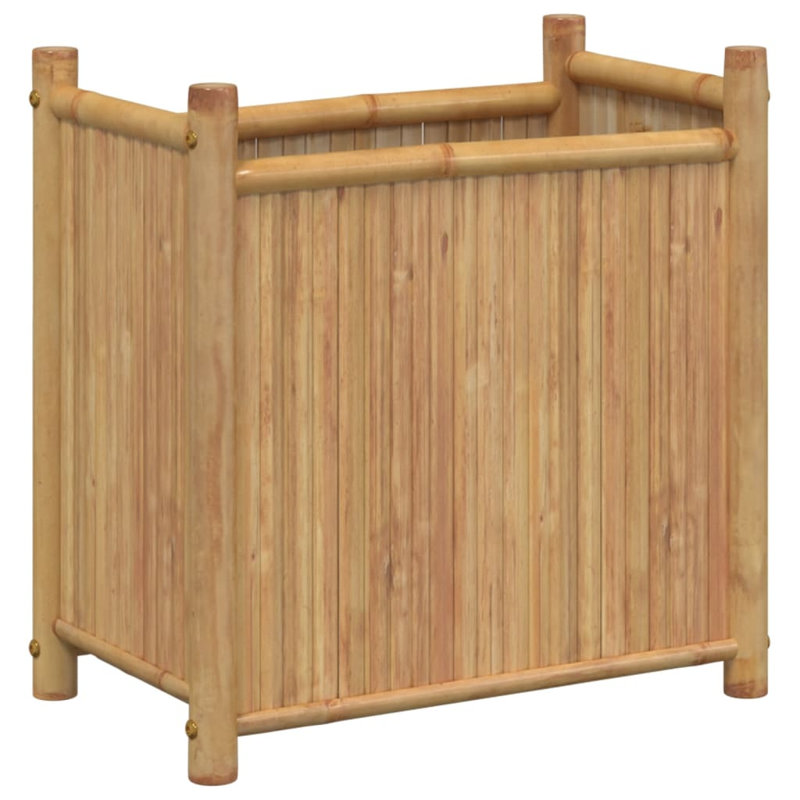 Bayou Breeze Planter 15.7"X15.7"X31.5" Bamboo, 19.7" H x 19.7" W x 11.8" D
