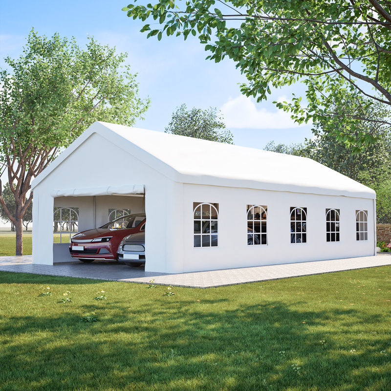 Abri d'auto portatif en métal 16 x 32 Carport