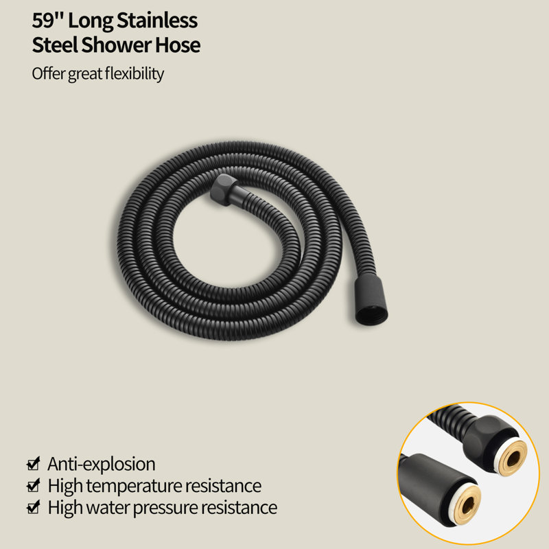 Single Handle Floor Mount Freestanding Tub Faucet Bathtub Filler With Hand Shower, Matte Black
