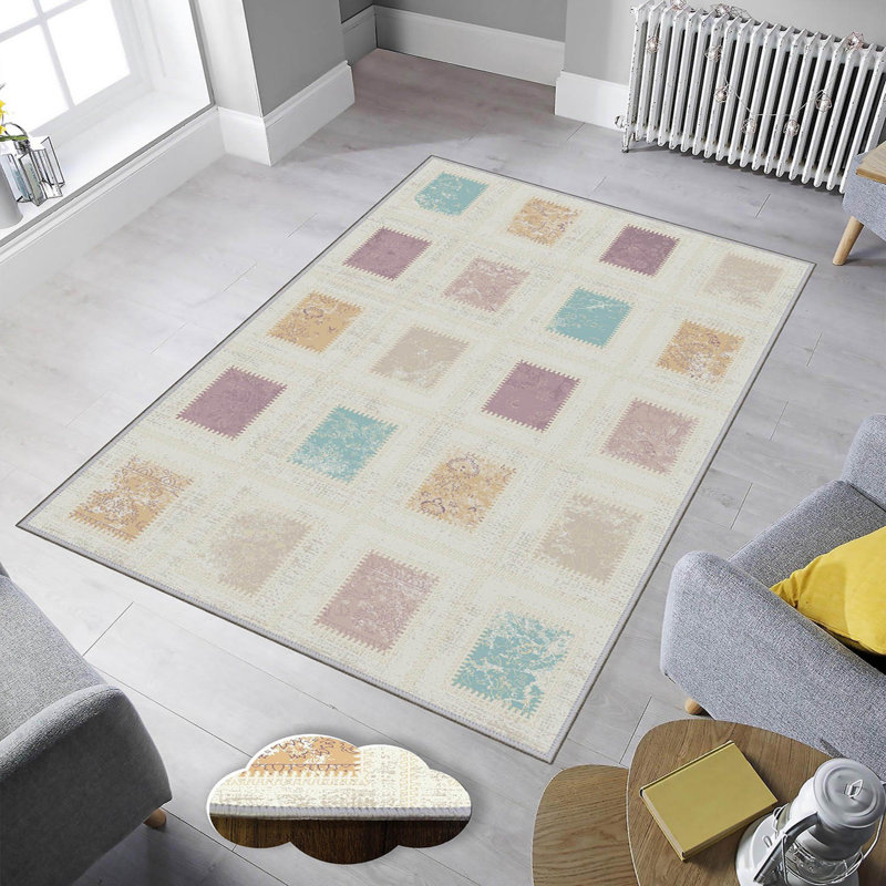 Premium 3D Printed Carpet, 4.6 x 7.2 Feet, 1% Polyester, .3 Inches Pile Height | Antibacterial, Non-Slip Underside, Machine Washable | Perfect for Living Room, Bedroom, and Kids' Play Areas, Durable & Stylish