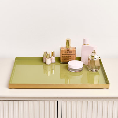 Large Rectangle Enamel Metal Tray