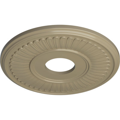 Endurathane Berkshire Ceiling Medallion, 15 3/4"OD x 3 7/8"ID x 3/4"P (Fits Canopies up to 7"), Hand-Painted Gobi Desert Finish