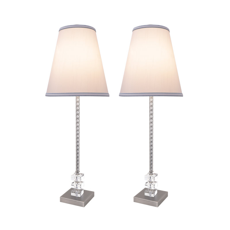 Metal Table Lamp, Pewter
