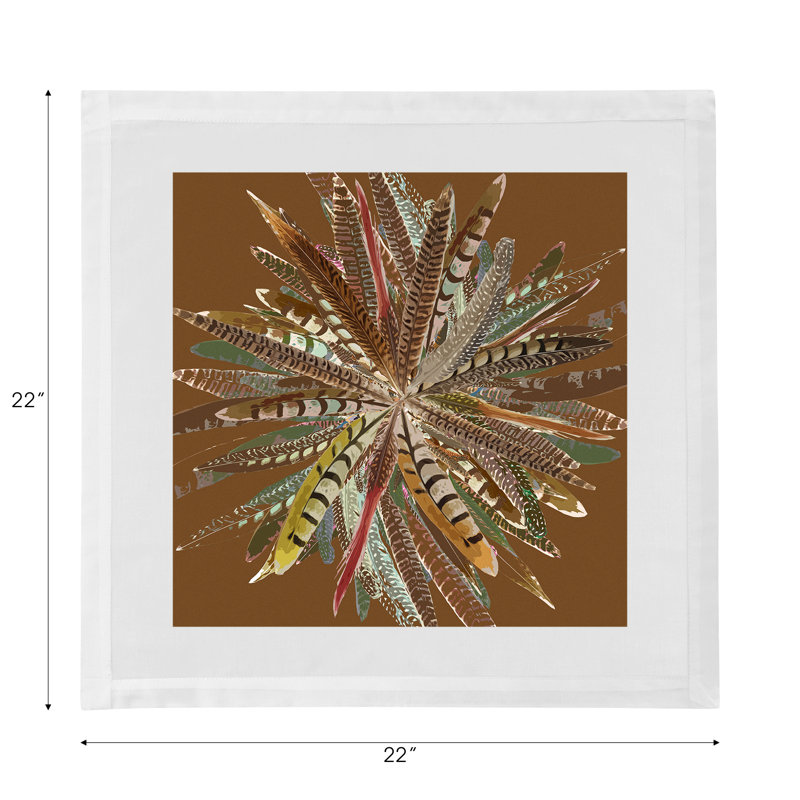 Cotton Blend Square Napkins, Brown