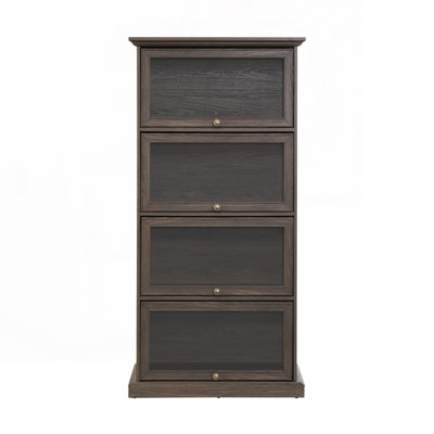 4 Tier Glass Display Cabinet Storage