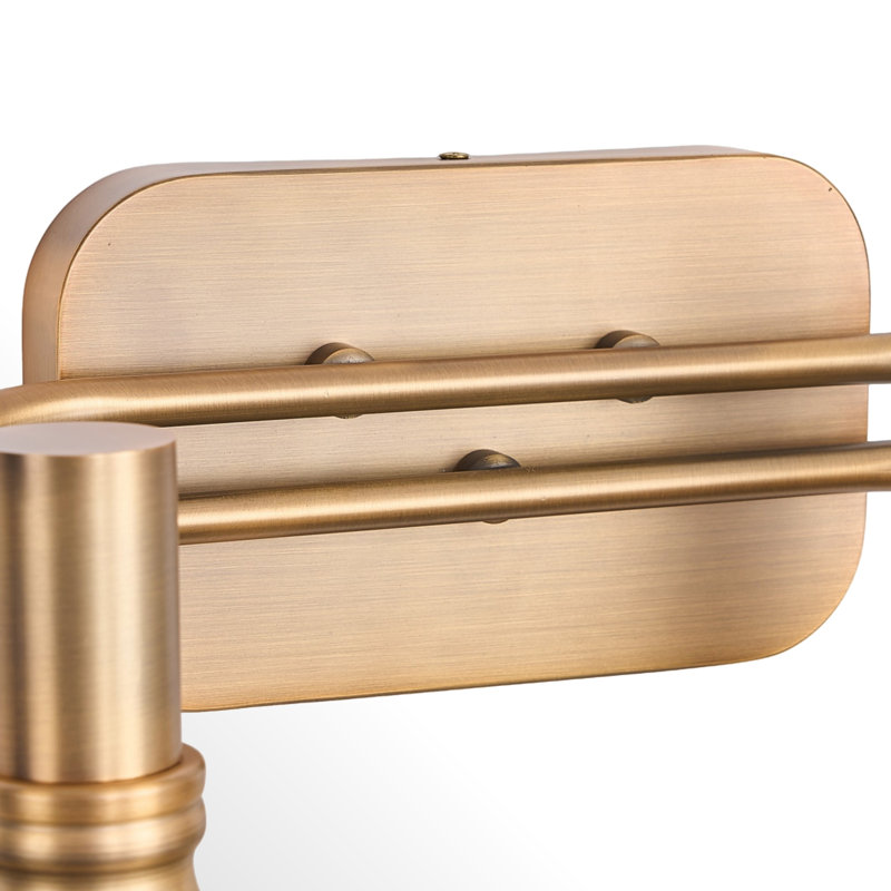 21.06-inch Vintage Wall Sconces 2-light Bathroom Light Fixtures Brass Vanity Light, Amber-colored