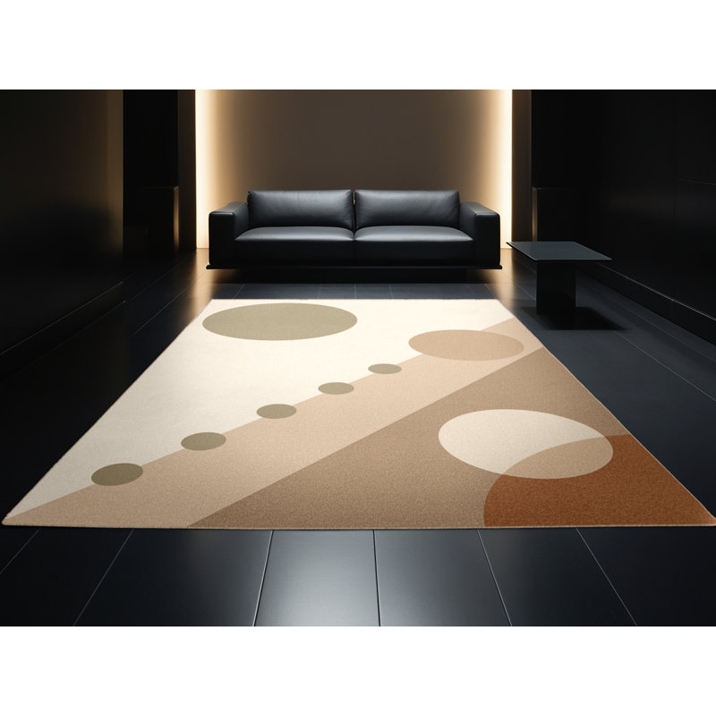Tapis beige moelleux doux et moelleux Clybourn, 7 x 9