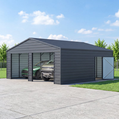 23 ft. W x 22 ft. D Metal Storage Shed Garage Shed