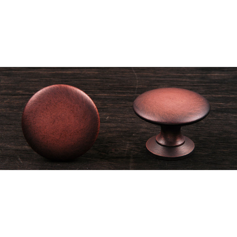 CK Series 1 1/4" Diameter Mushroom Knob, Distressed Copper