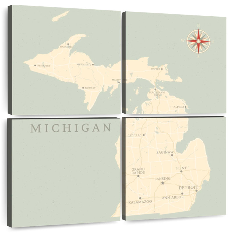 Carte du territoire de Aliaz, Michigan