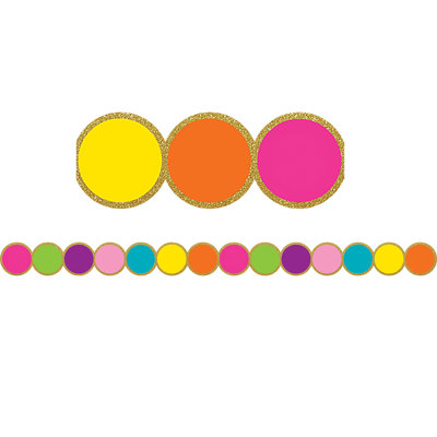 Confetti Circles Die-Cut Border Trim